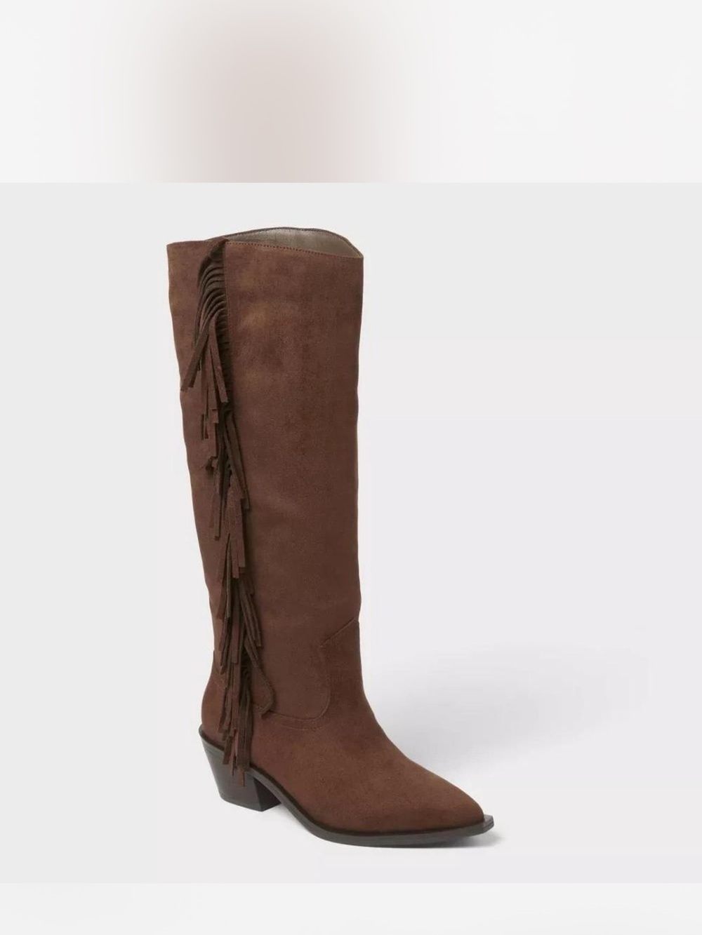 Universal Thread Brown Suede Over-the-Knee Fringe Boots size 9.5